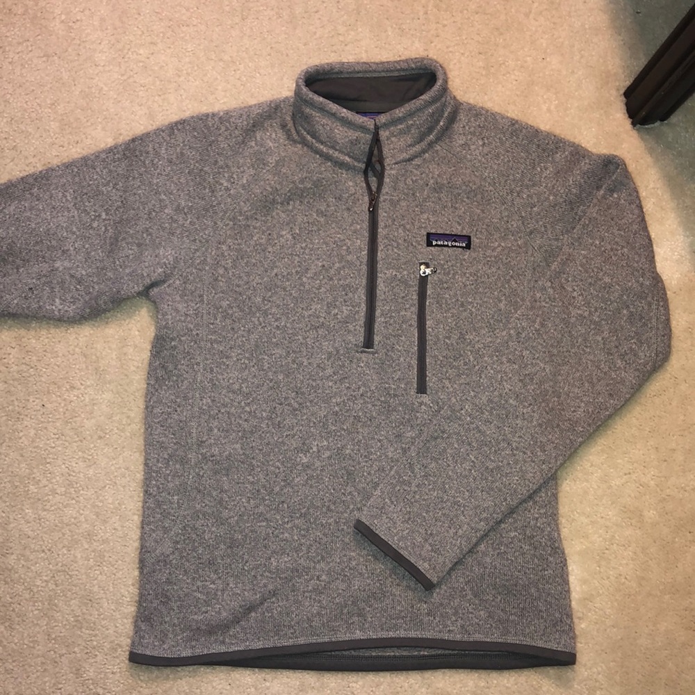HEATHERED GREY PATAGONIA 1/2 ZIP